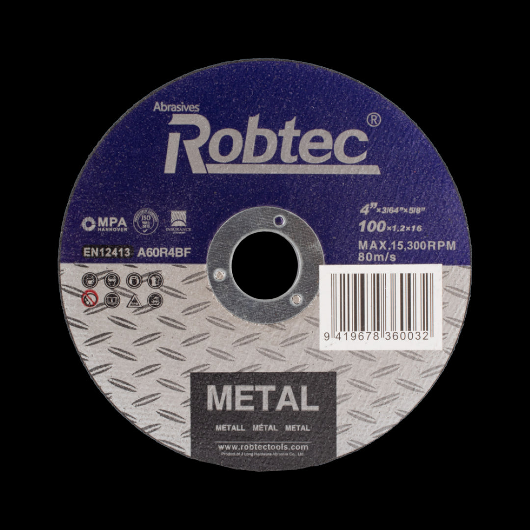 ROBTEC Cutting Wheel for Metal (100mm x 1.2mm x 16mm)