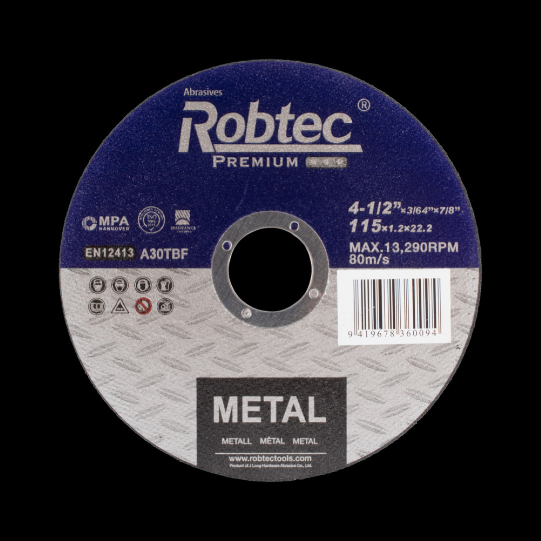 ROBTEC Cutting Wheel for Metal (115mm x 1.2mm x 22.2mm)