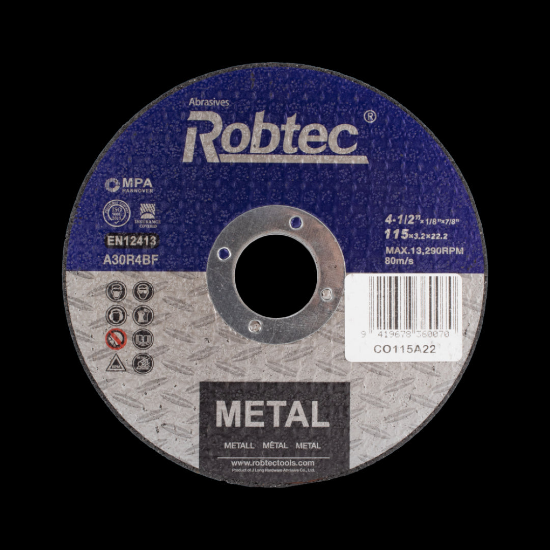 ROBTEC Cutting Wheel for Metal (115mm x 3.2mm x 22.2mm)