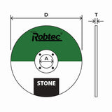 ROBTEC Cutting Wheel for Stone (115mm x 3.2mm x 22.2mm)