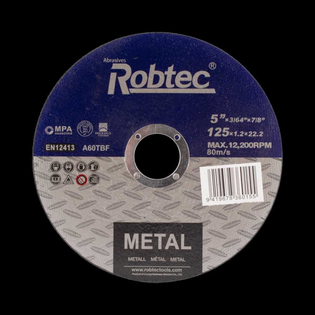 ROBTEC Cutting Wheel for Metal (125mm x 1.2mm x 22.2mm)