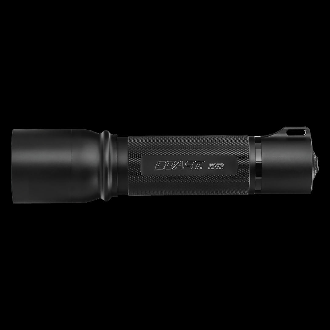 COAST 300lm USB flashlight with long-range focus, versatile power options, and durable design for outdoor use.