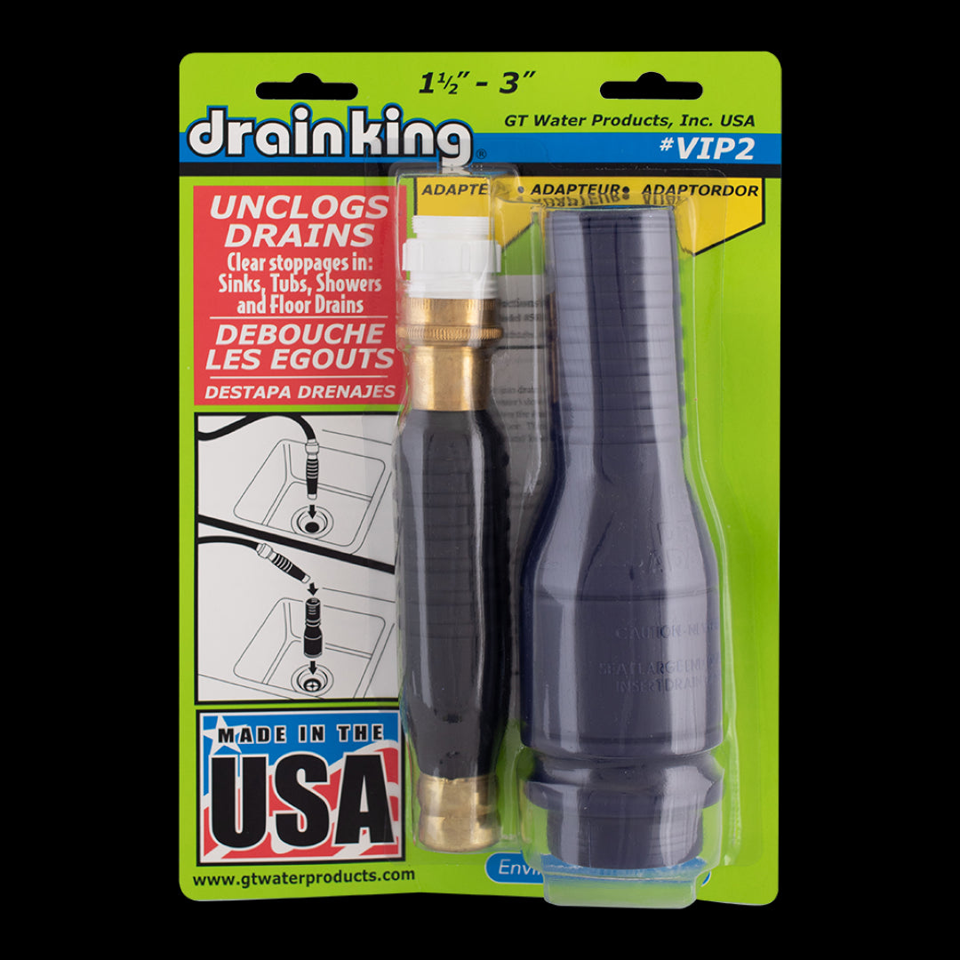 DRAIN KING Water Powered Drain Cleaning Kit (40mm-75mm)