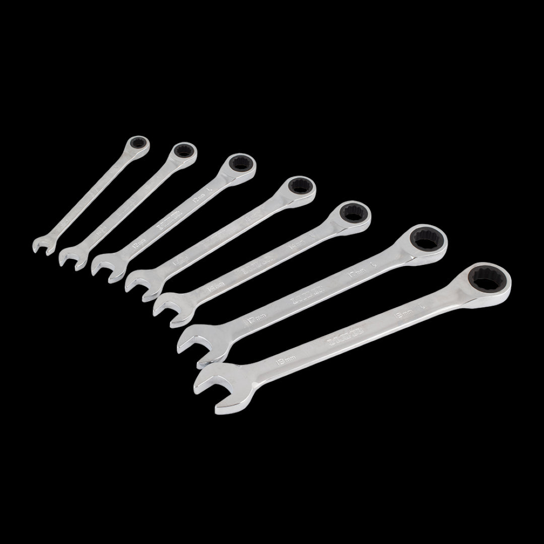 DRAPER 7pc HI-TORQ® Metric Ratcheting Combination Spanner Set