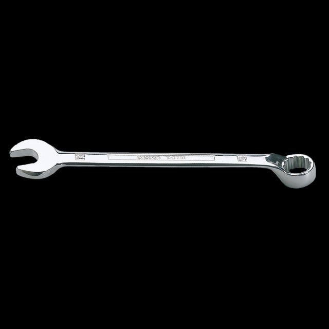 Draper 15mm Hi-Torq Ring & Open End Spanner, durable chrome vanadium steel, minimizes rounding, ideal for various repairs.