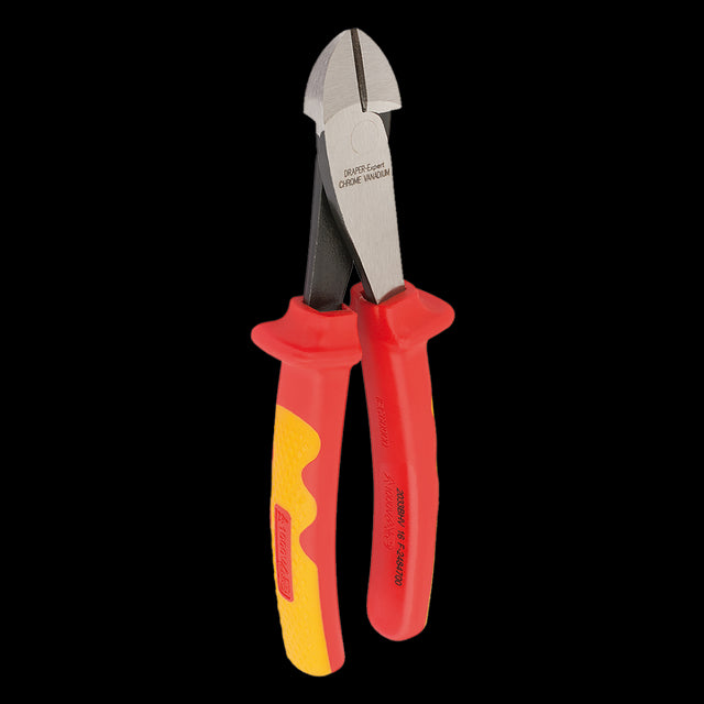 DRAPER 200mm VDE Side Cutter Plier, durable chrome vanadium steel, 10,000V safety, perfect for electrical and DIY tasks.