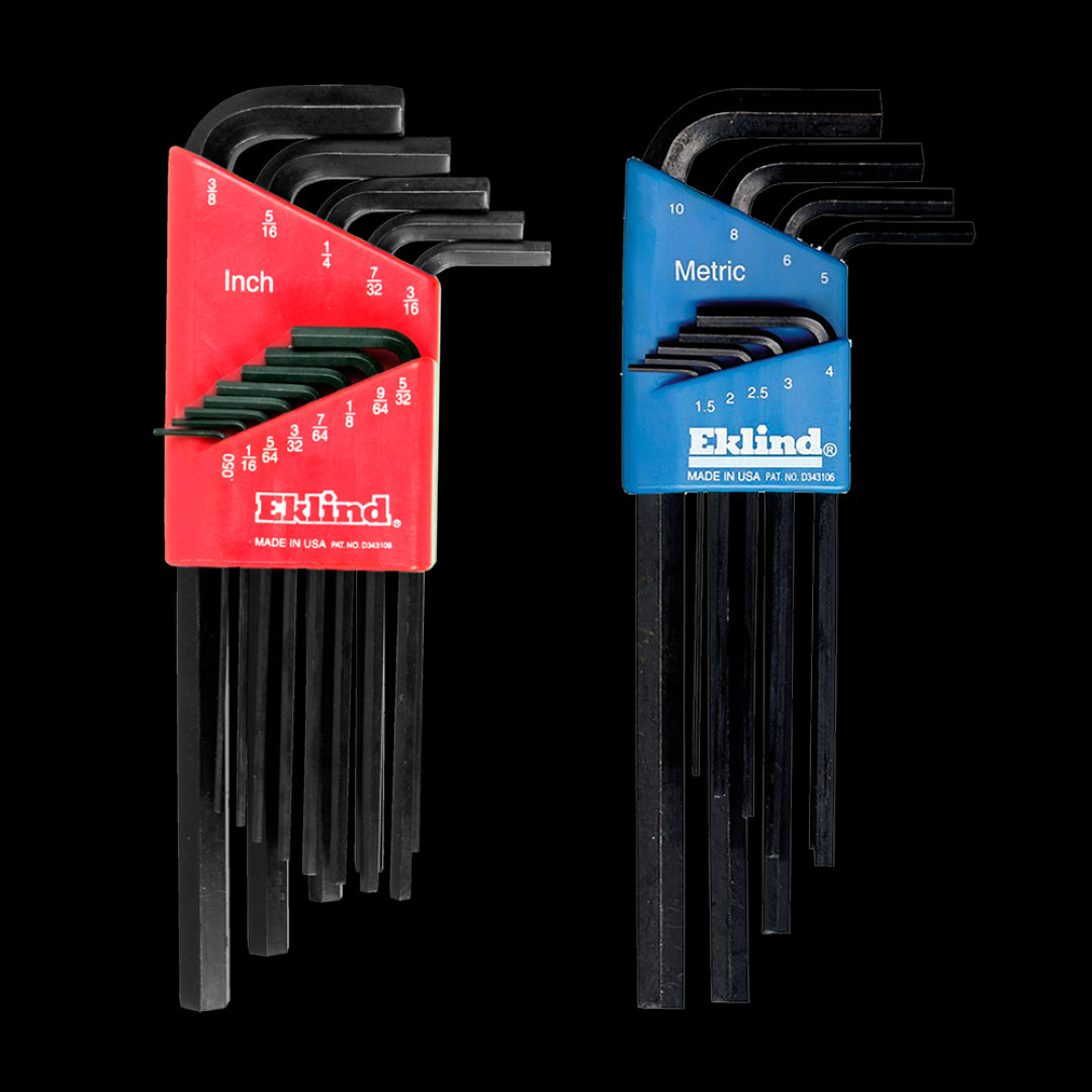 EKLIND Long Hex Key Metric and Imperial Combination Set - 22pc