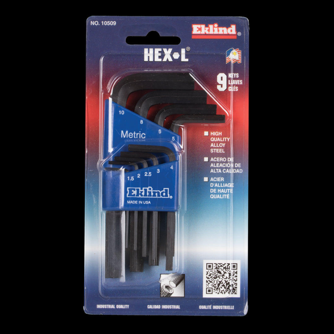 EKLIND Short Metric Hex Key Set - 9pc