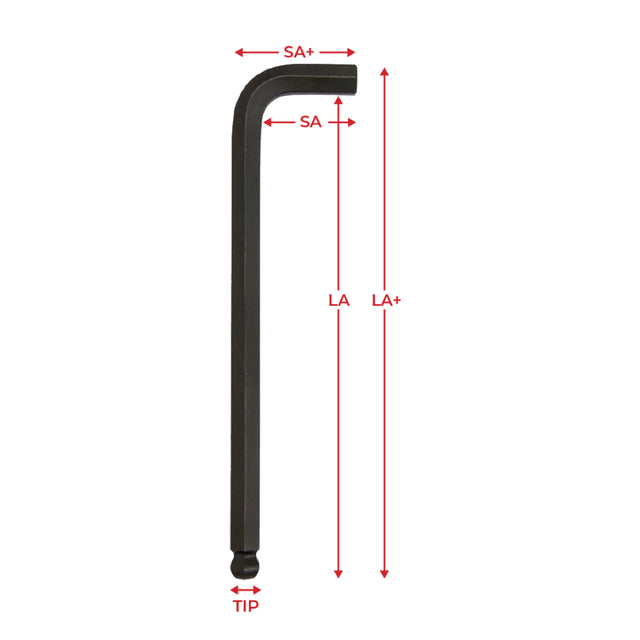 EKLIND 14mm Ball Hex-L Key with durable alloy steel, angled ball-end for versatile fastening in tight spaces.