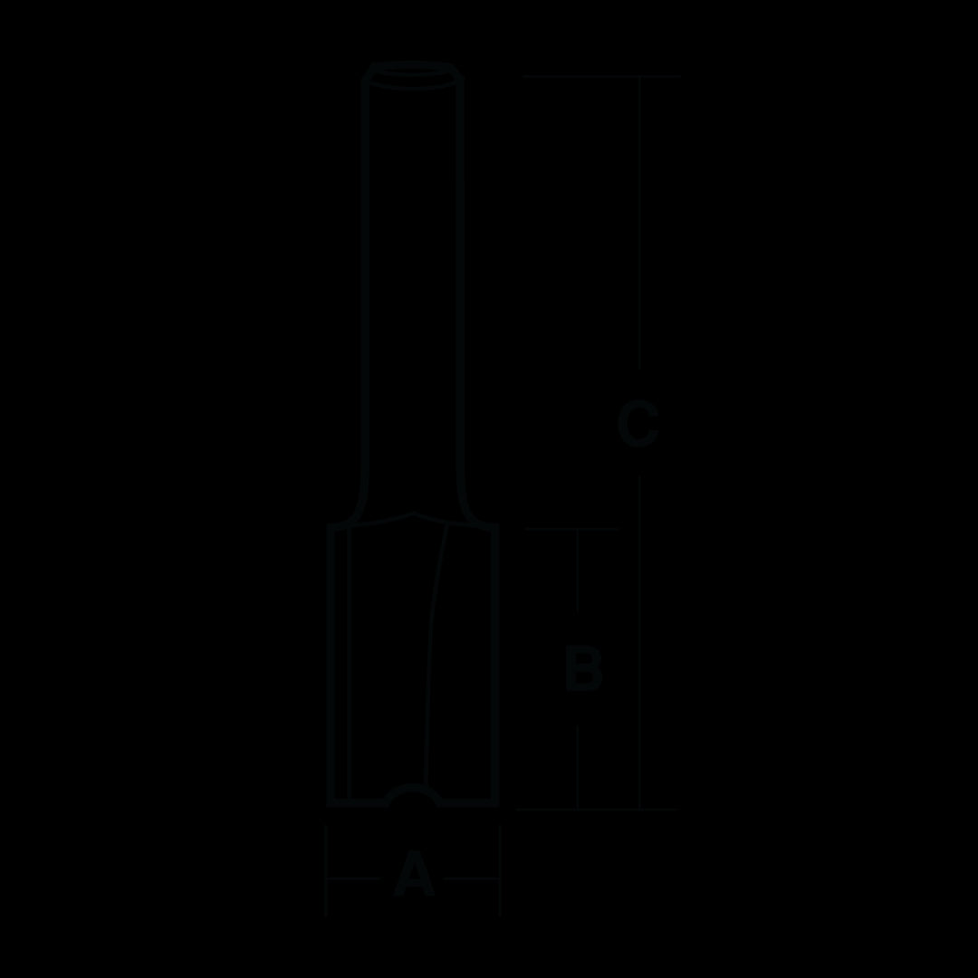 ECONOCUT 90° Vee Groove Bit - 2 Flute - Carbide Tipped (12.7mm x 12.7mm)