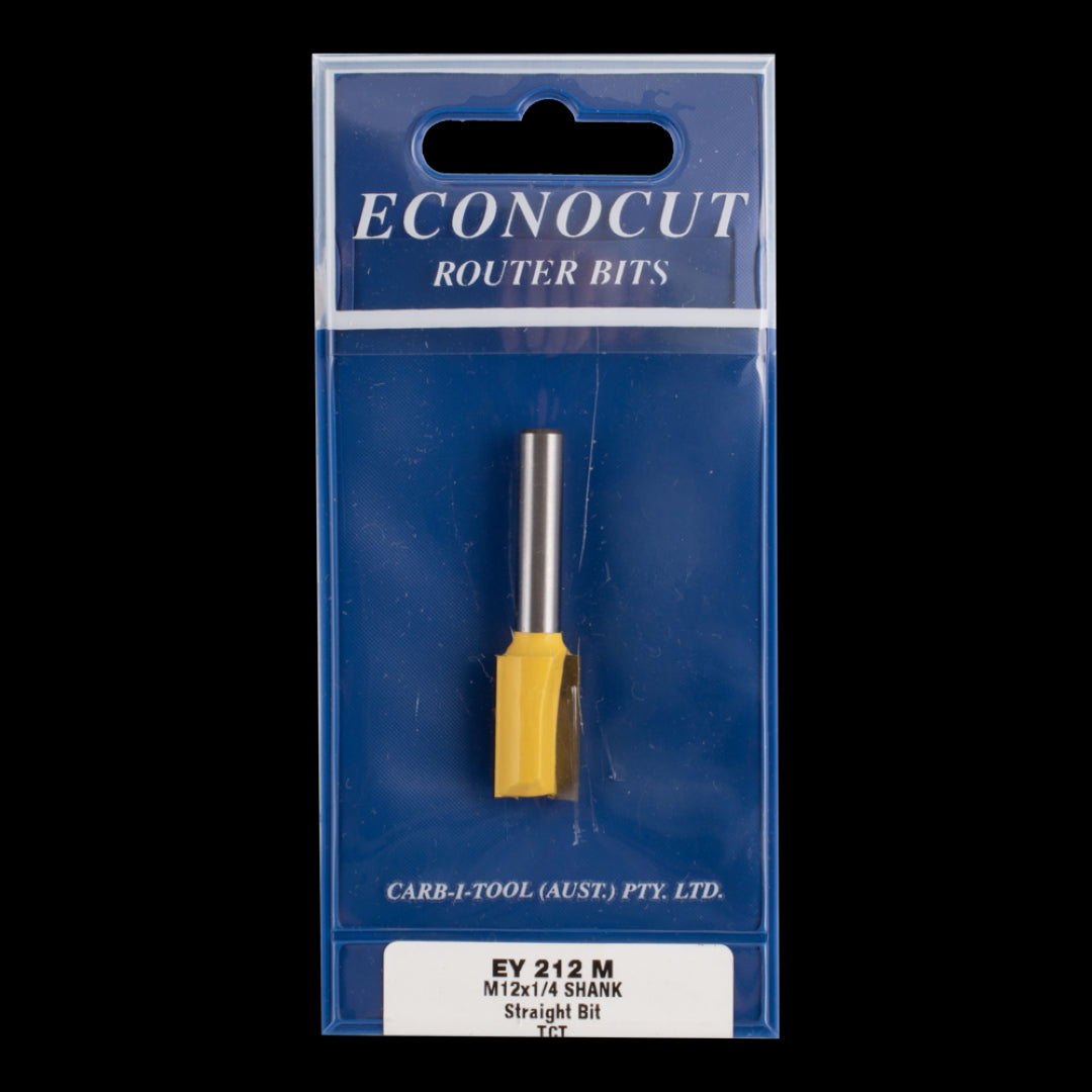 ECONOCUT Straight Bit - 2 Flute - Carbide Tipped (12mm x 20mm)