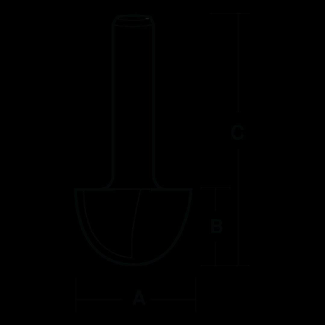 ECONOCUT Core Box Bit - 2 Flute - Carbide Tipped (12.7mm x 9.5mm)