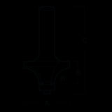 ECONOCUT Rounding Over Bit with Ball Bearing Guide - 2 Flute - Carbide Tipped (38.1mm x R12.7mm)