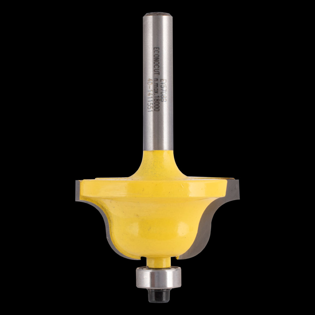 ECONOCUT Roman Ogee Bit with Ball Bearing Guide - 2 Flute - Carbide Tipped (34.9mm x R6.35mm)