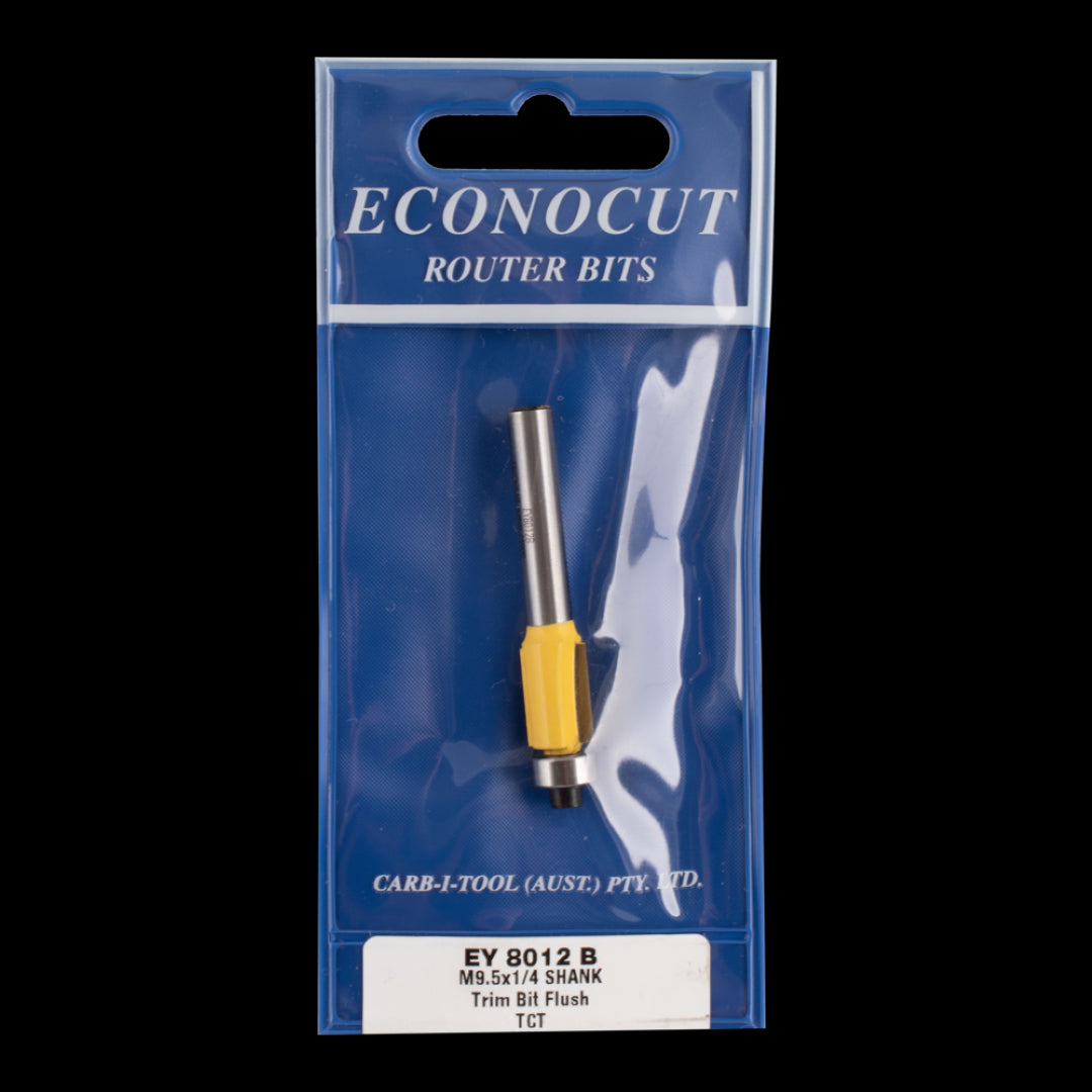 ECONOCUT Flush Trimming Bit with Ball Bearing Guide - 2 Flute - Carbide Tipped (9.5mm x 12.7mm)