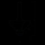 ECONOCUT Chamfering Bit with Ball Bearing Guide - 2 Flute - Carbide Tipped (32mm x 45°)