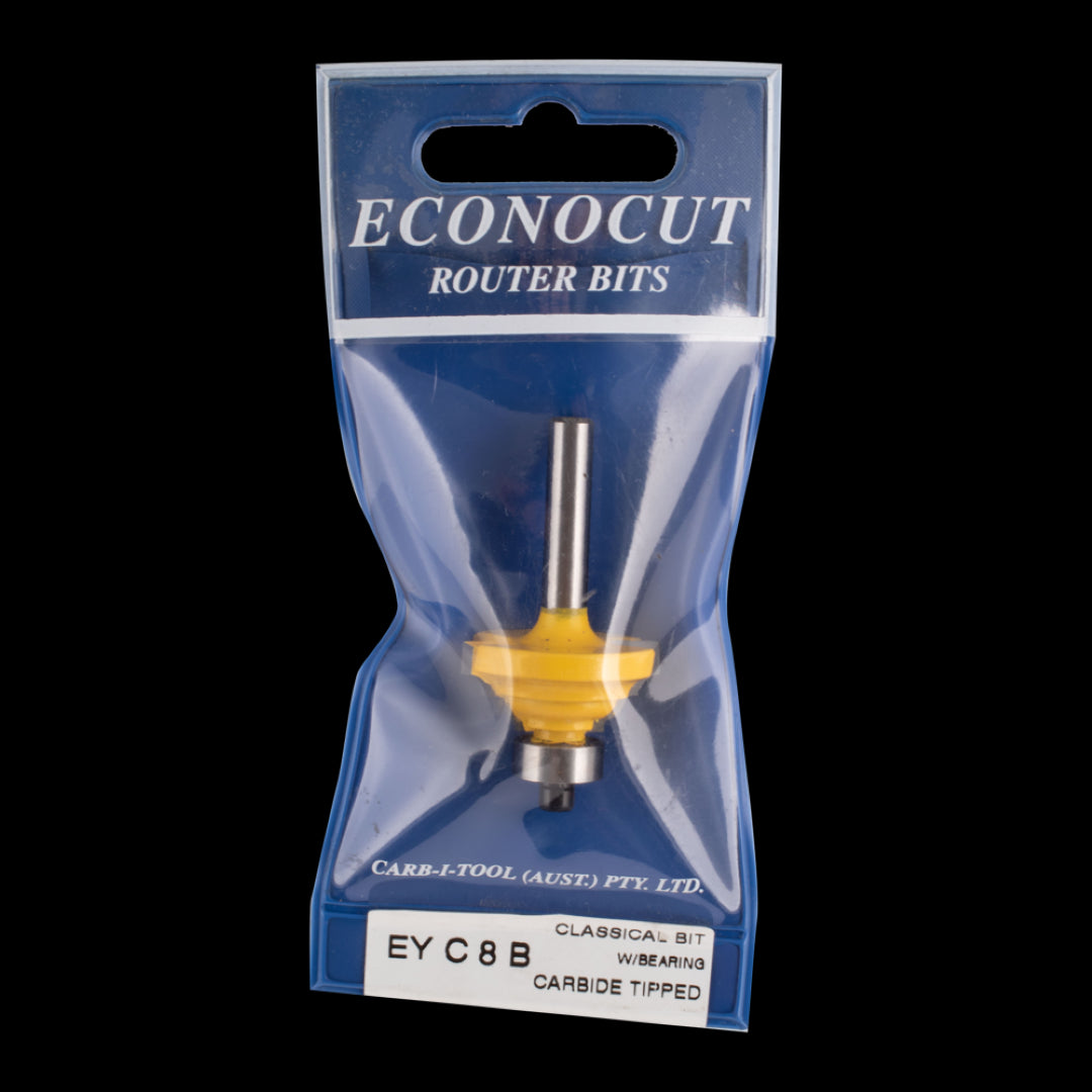 ECONOCUT Classical Bit with Ball Bearing Guide - 2 Flute - Carbide Tipped (28.5mm x R3.2mm)