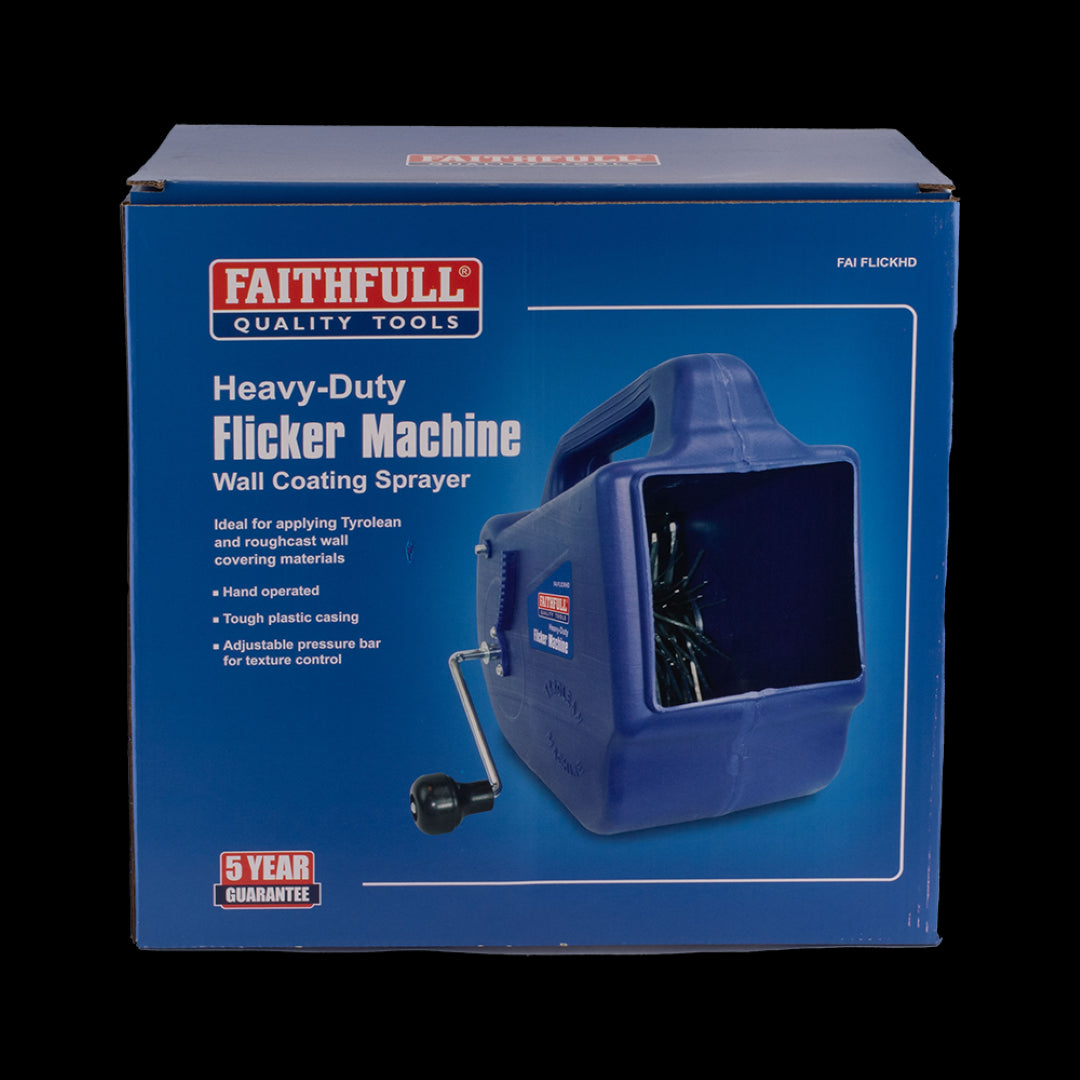 FAITHFULL Heavy-Duty Flicker Machine for precise wall coating with adjustable pressure and ergonomic handle.