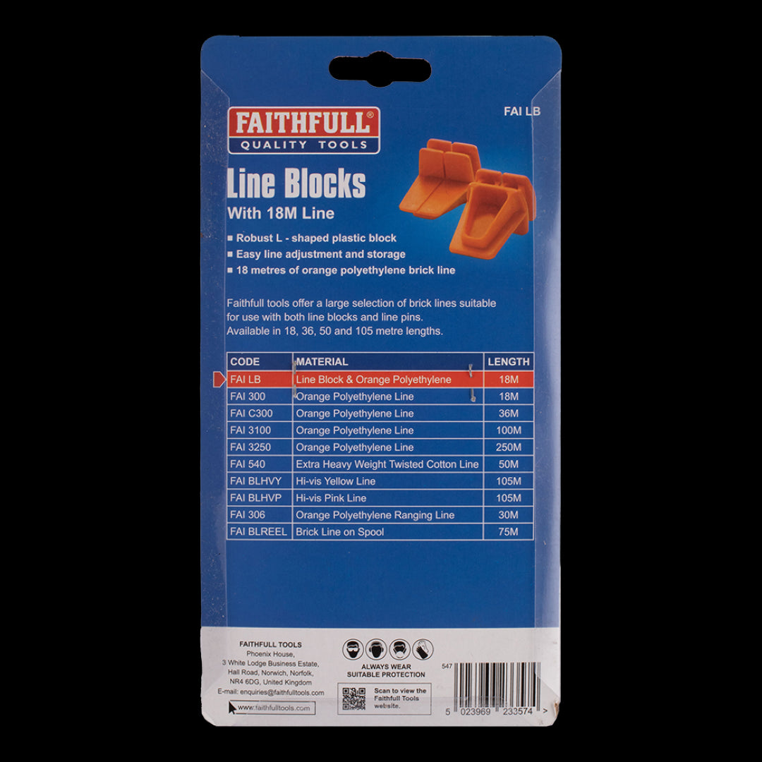 FAITHFULL 2pc Line Blocks with 18m String Line