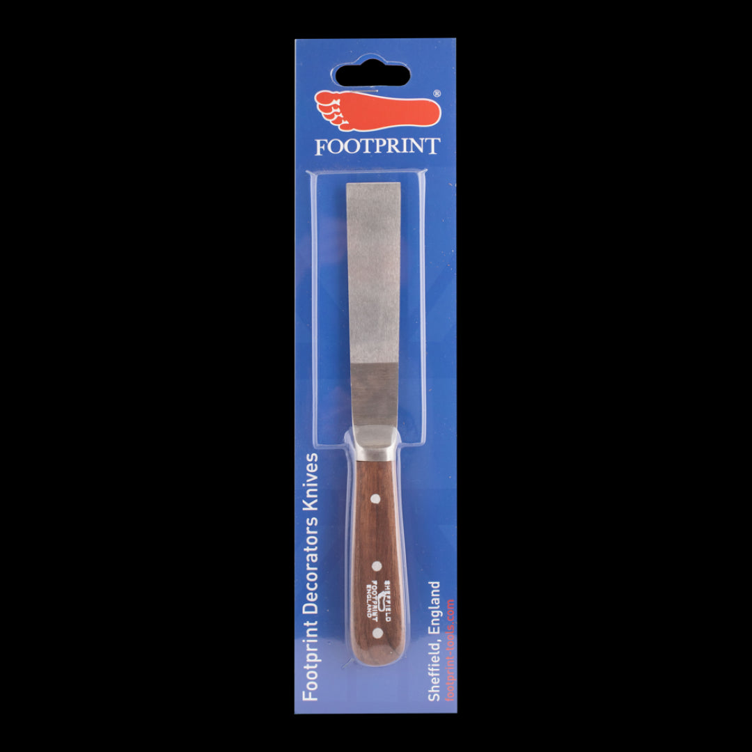 FOOTPRINT 25mm Stripping Knife features a durable carbon steel blade for efficient wallpaper removal and scraping tasks.