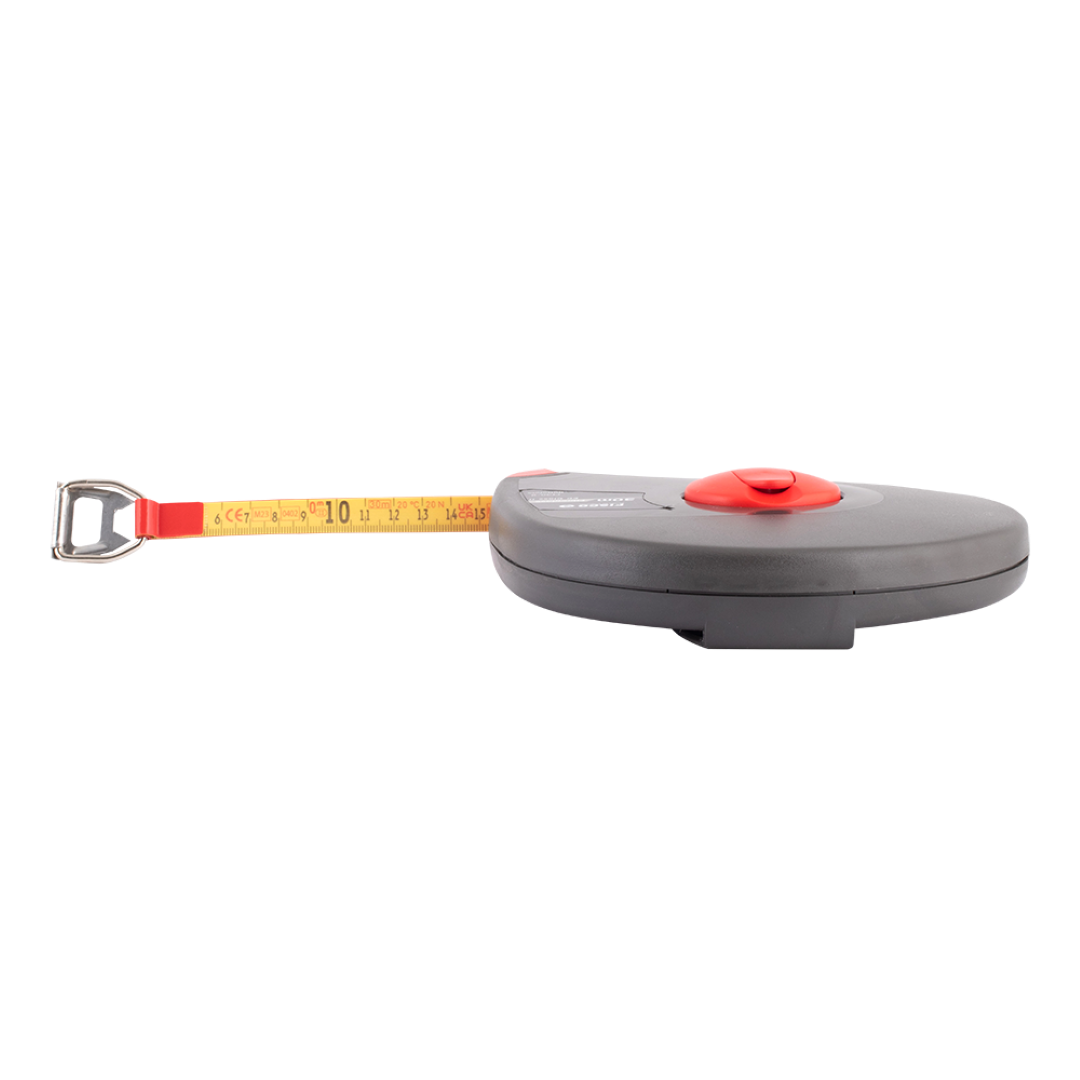 FISCO 30m Futura Measuring Tape, durable fibreglass, precise markings, ergonomic design, ideal for professionals and DIY enthusiasts.