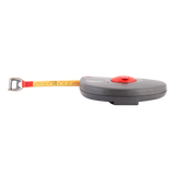 FISCO 30m Futura Measuring Tape, durable fibreglass, precise markings, ergonomic design, ideal for professionals and DIY enthusiasts.