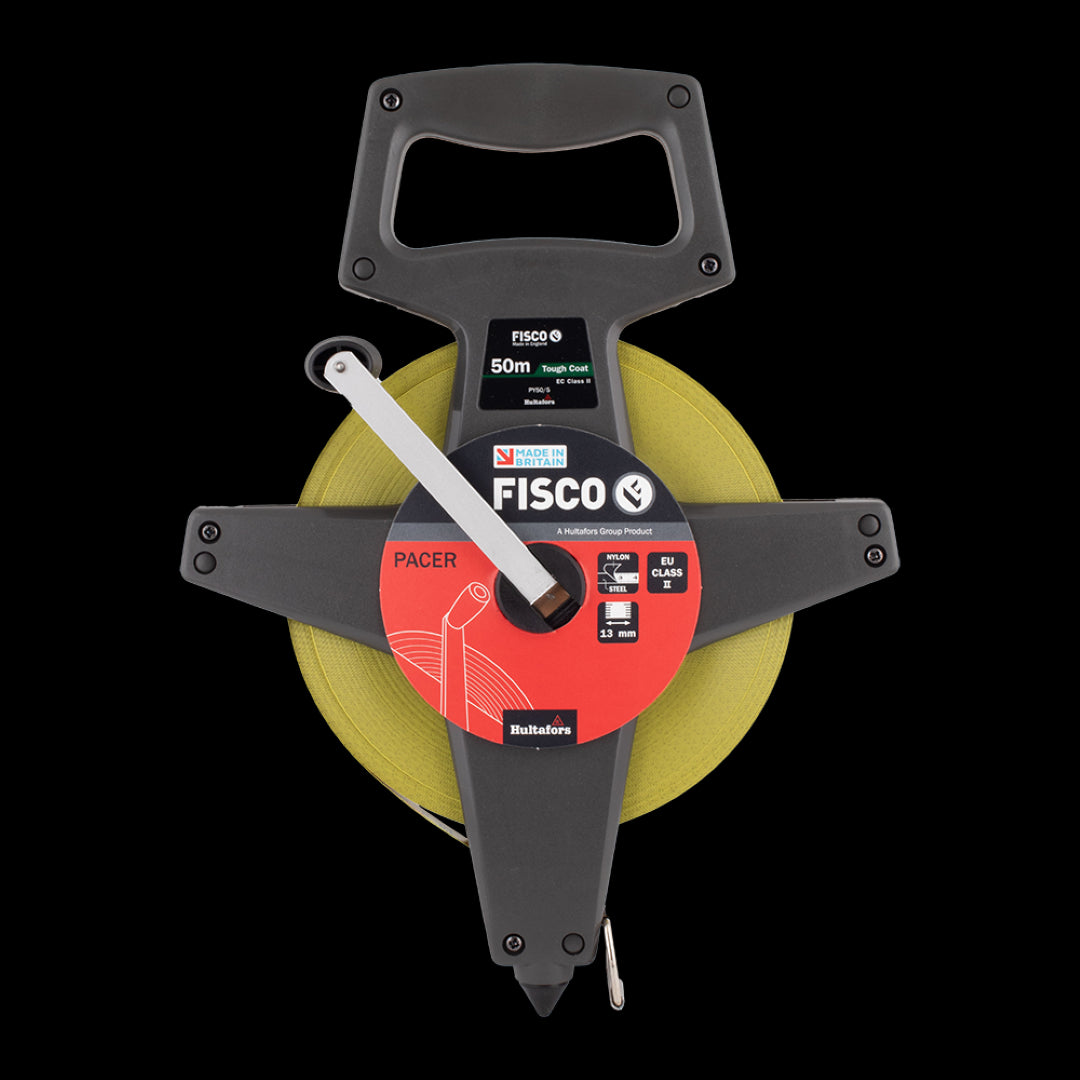 FISCO 50m Nylon Coated Steel Measuring Tape