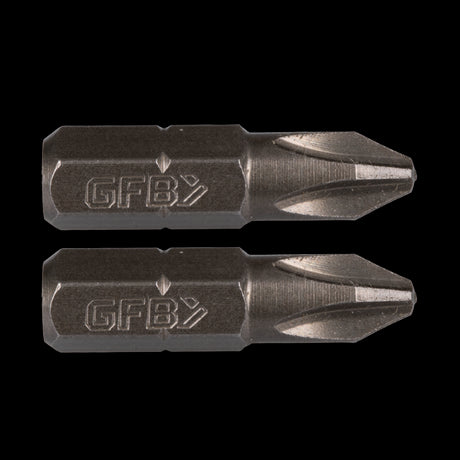 GFB No.2 Phillips Bit, 25mm, engineered for precision and durability, ideal for DIY and professional tasks.