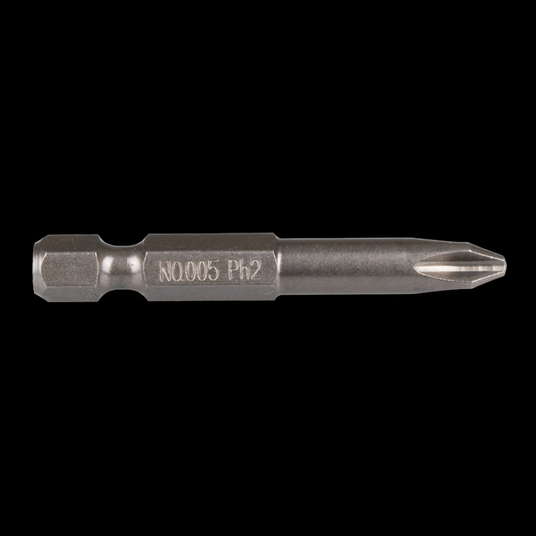 GFB No.2 Phillips Bit - 50mm, a durable screwdriver bit for precision work in tight spaces, compatible with various tools.