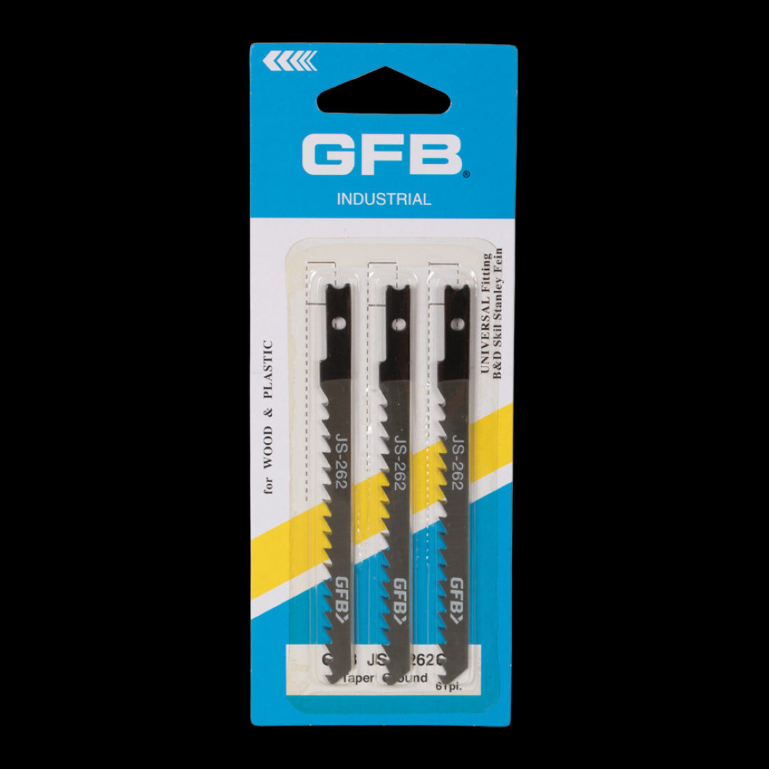 GFB 6tpi Taper Ground Universal Jigsaw - 3pc