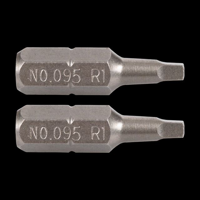 GFB No.1 Square Bit - 25mm, durable 2-pack designed for precision in construction and automotive tasks.