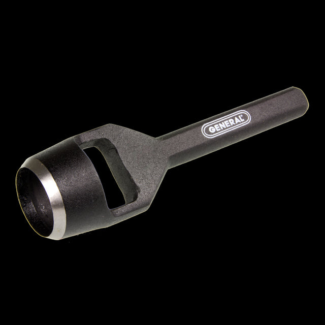 GENERAL 25mm Arch Wad Punch for precise round hole cutting in soft metals, ideal for leather and metal crafting.