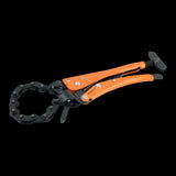 GRIP-ON 250mm Chain Pipe Cutter with ergonomic handle and alloy steel wheels for precise cuts on thin wall pipes.