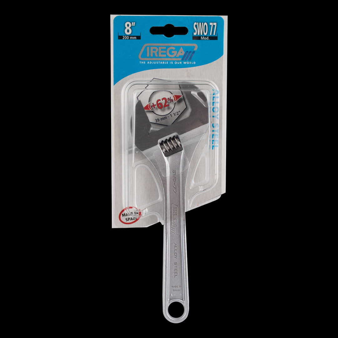 IREGA Super Wide Opening Adjustable Wrench (200mm x 39mm CAP)