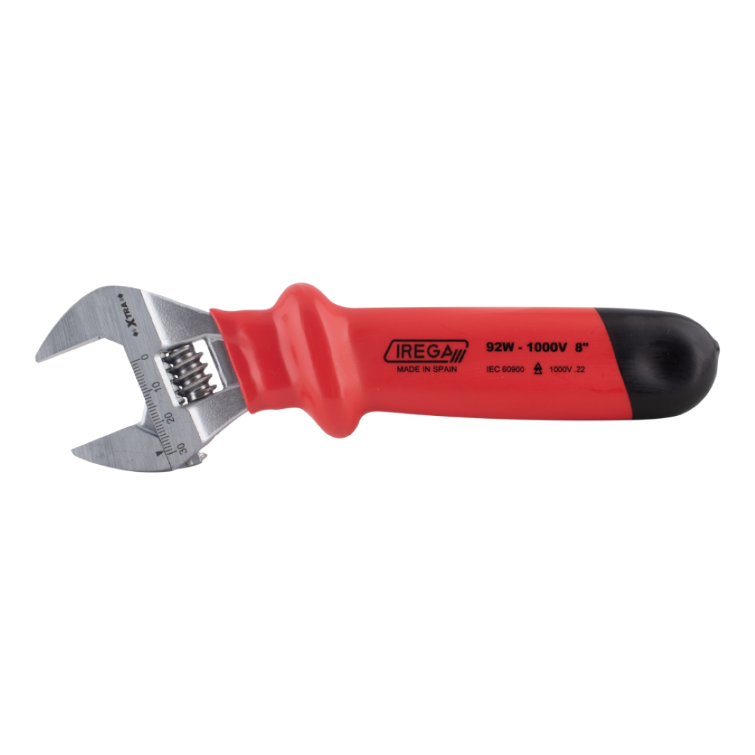 IREGA 1000V Insulated Adjustable Wrench (200mm x 30mm CAP)