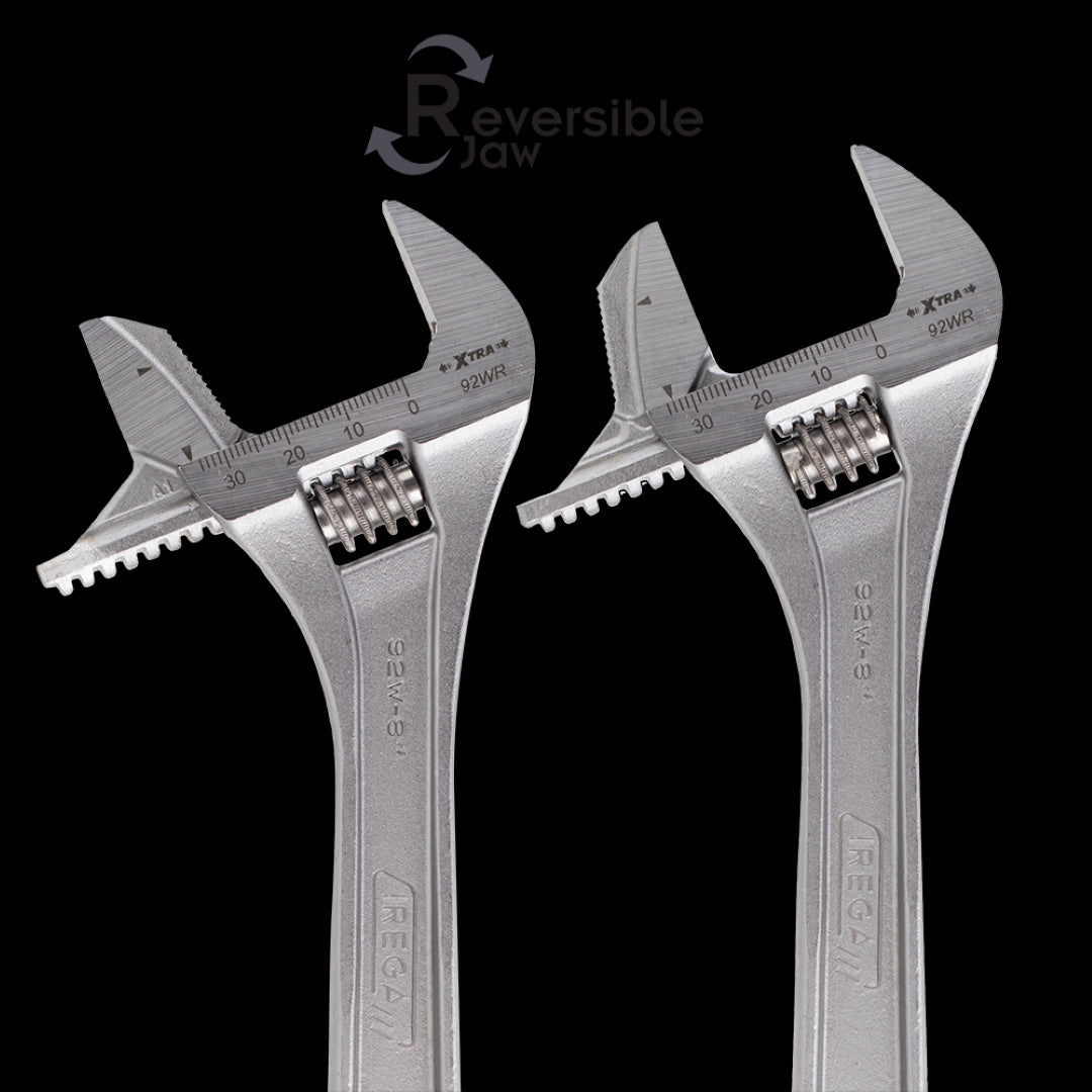 IREGA Reversible Jaw Adjustable Wrench (200mm x 34mm CAP)