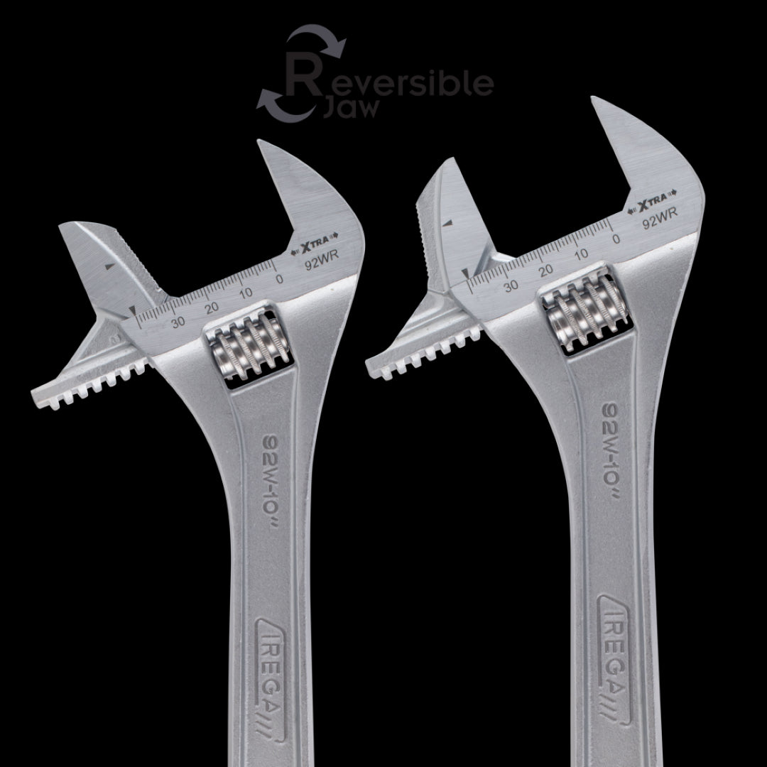 IREGA Reversible Jaw Adjustable Wrench (250mm x 40mm CAP)