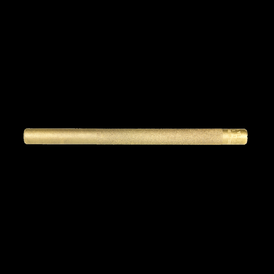 MAYHEW Knurl Brass Drift Punch, durable tool for precise metal alignment and striking tasks, featuring a knurled grip for comfort.