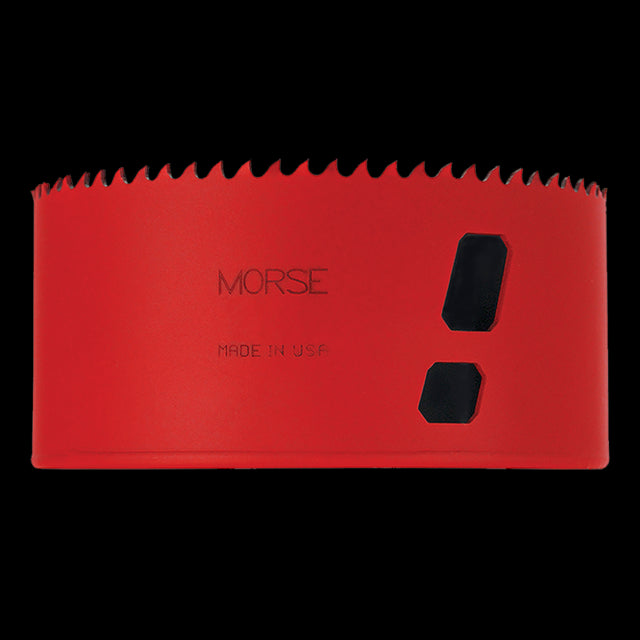 MORSE 108mm Bi-Metal Hole Saw for precise, fast cutting in wood, plastic, and metals with minimal vibration for clean results.