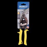 MIDWEST Straight Offset Aviation Snip with ergonomic handles and forged blades for precise metal cutting and comfort.