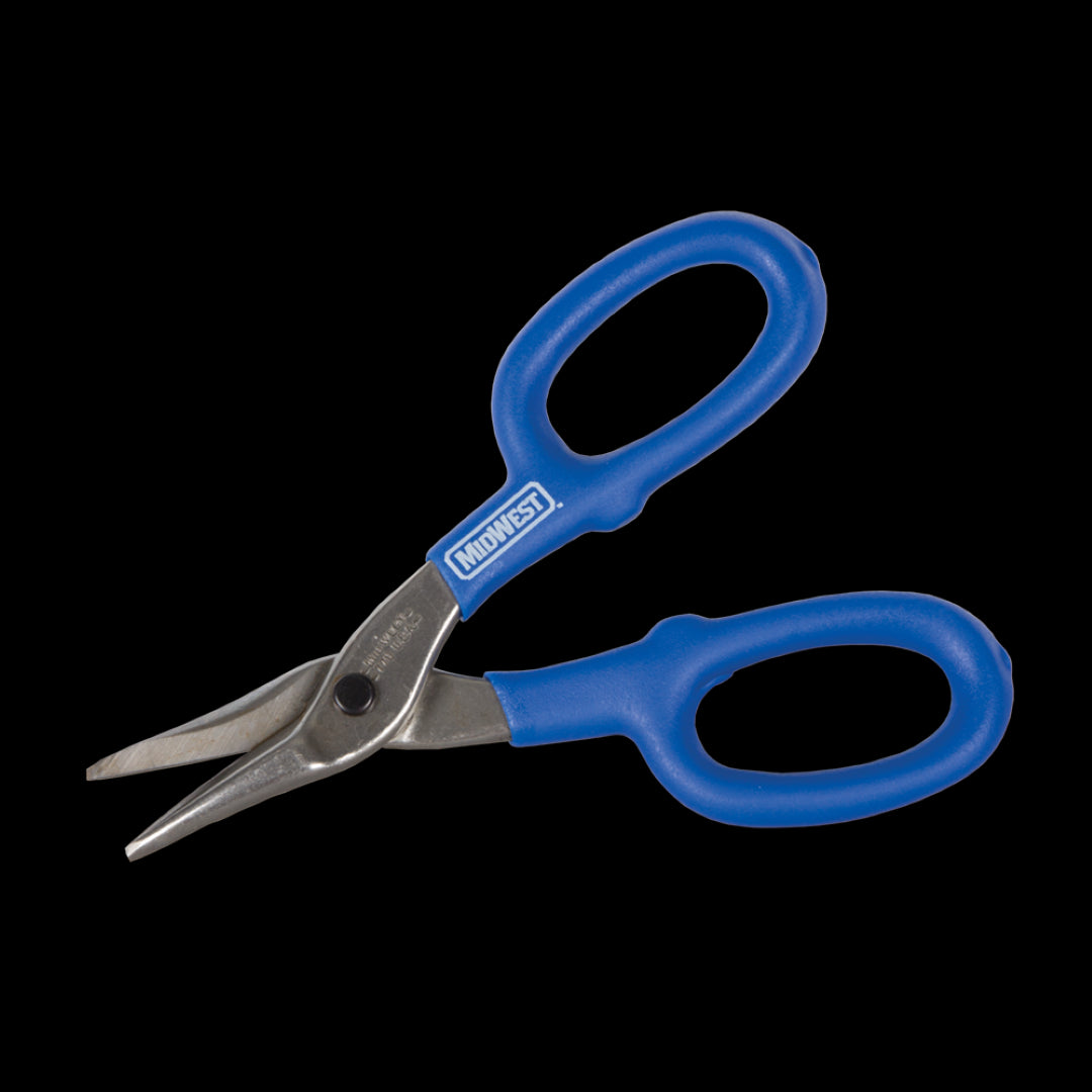 MIDWEST Duckbill Tinner Snip with KUSH™N-KOTE® handles for precise cutting in sheet metal and tight curves.