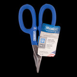 MIDWEST Duckbill Tinner Snip with ergonomic blue handles, designed for precise cuts in metal and HVAC applications.