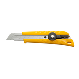 OLFA 18mm snap-off blade knife with wheel lock, perfect for DIY and professional cutting tasks.
