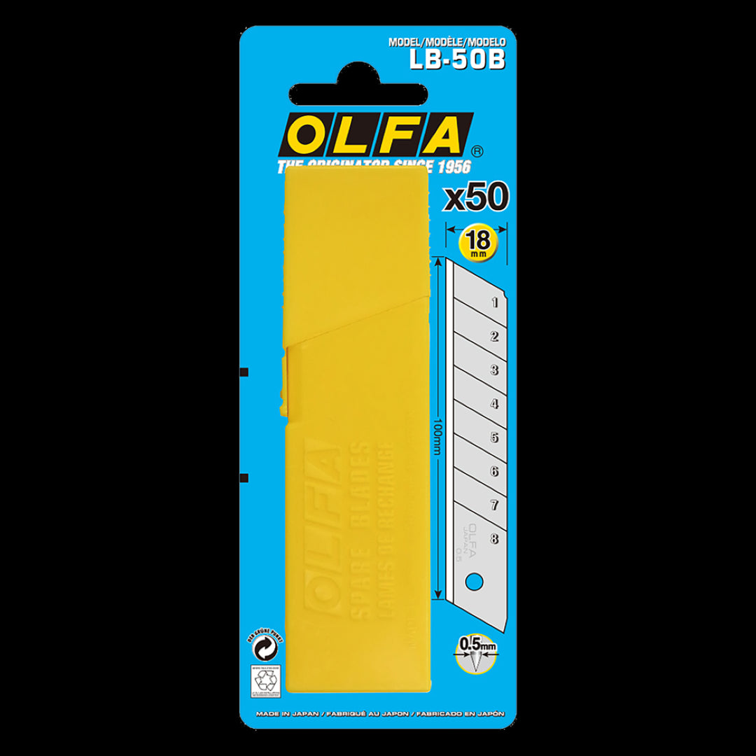 OLFA 18mm Standard Snap Off Blade - 50 Pack