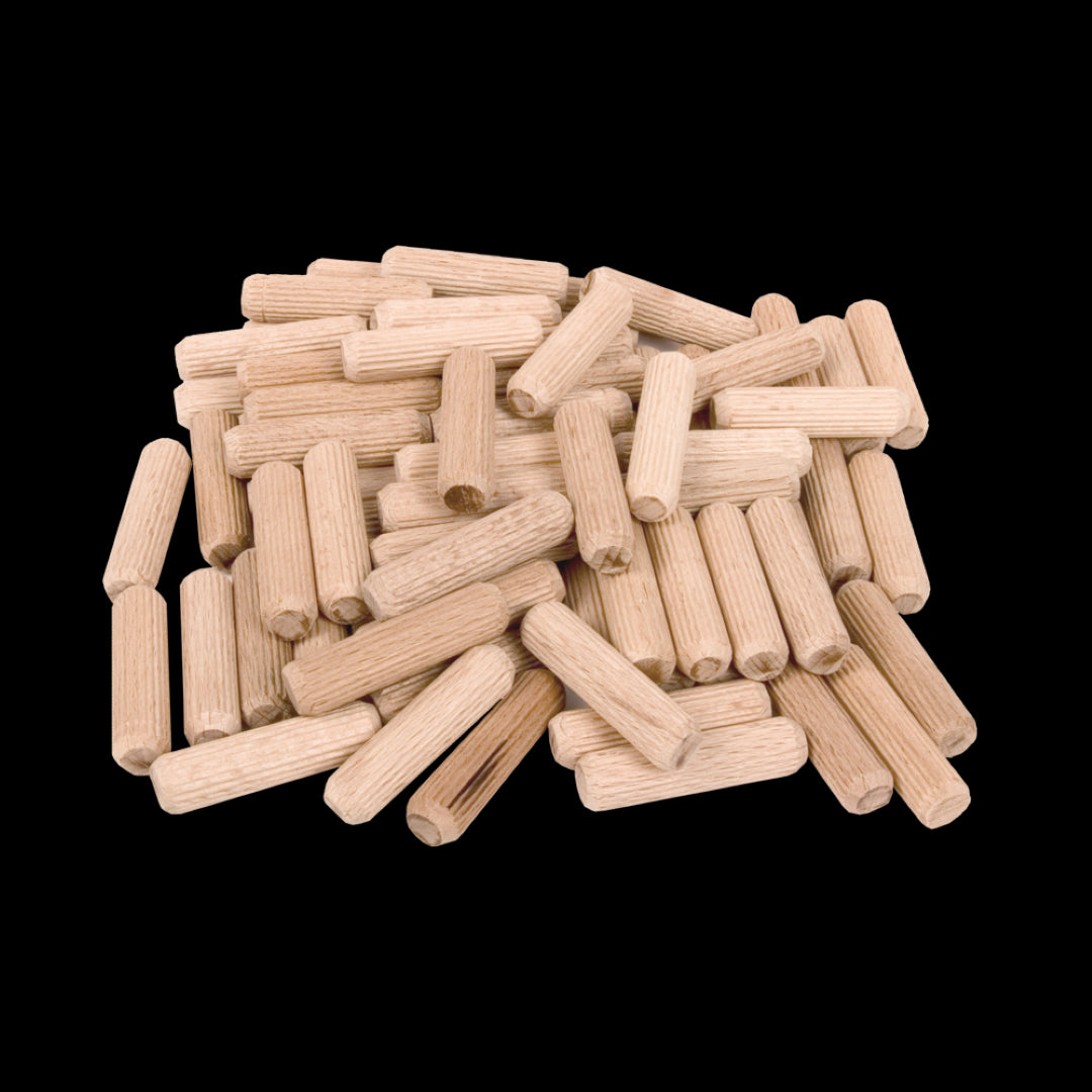 PG PROFESSIONAL 6mm fluted wooden dowels in a 60-pack for strong, reliable woodworking joints.