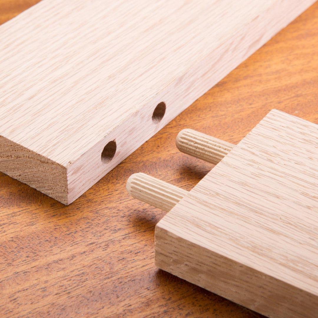 PG PROFESSIONAL 6mm Fluted Wooden Dowels in a 60 pack, crafted from durable beech wood for strong woodworking joints.