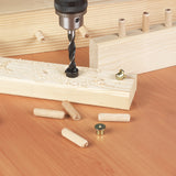 PG Professional 8mm Dowel Centre Points in a 4-pack for precise dowel hole alignment in woodworking projects.