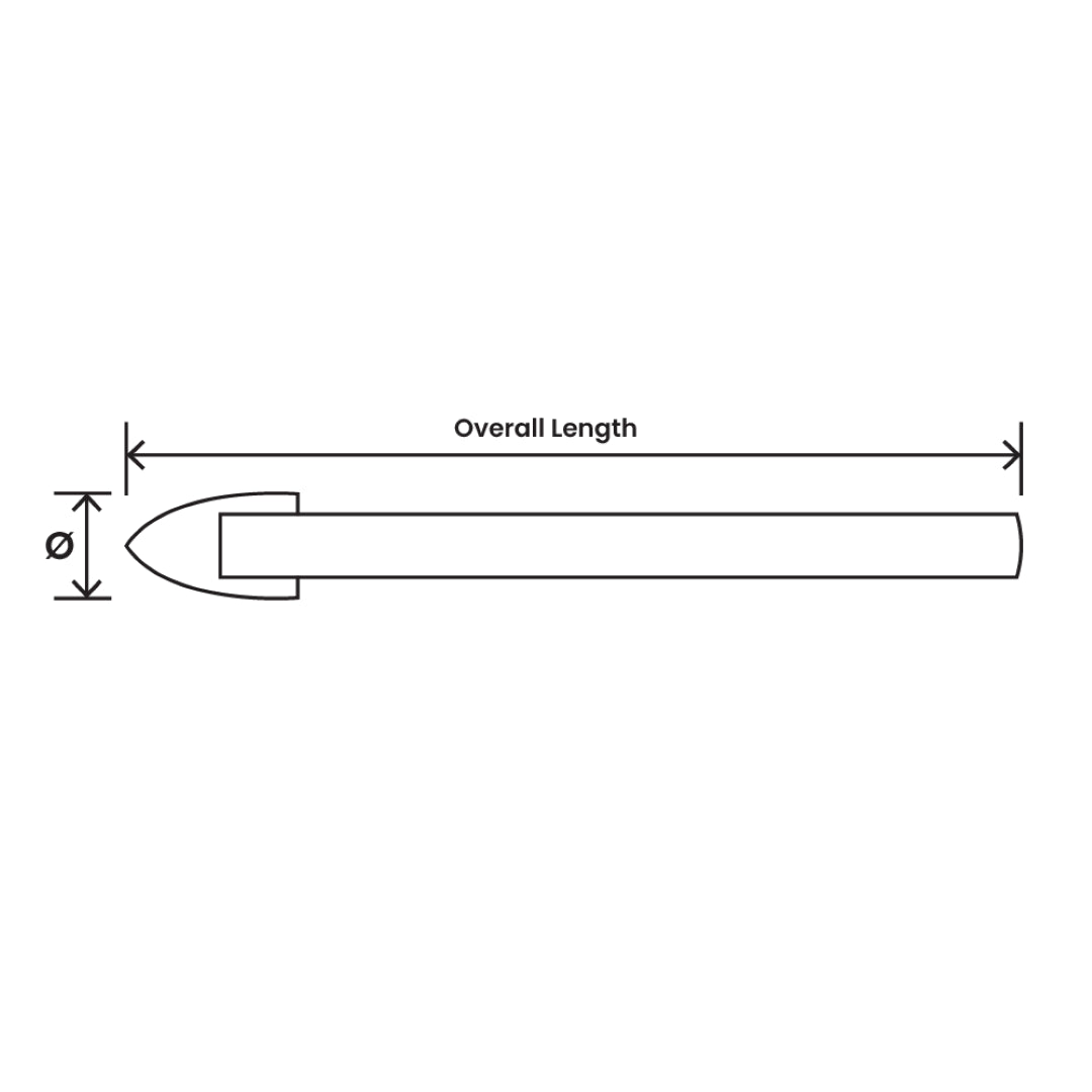 PG PROFESSIONAL 3mm Tile & Glass Drill Bit