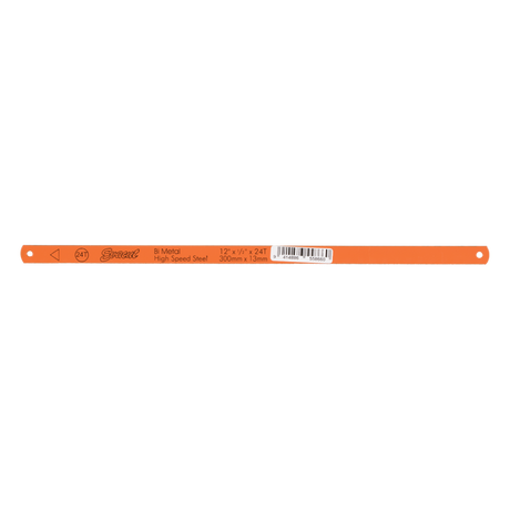 EVACUT 24T bimetal hacksaw blade, 300mm, offers durable cuts in metal, plastic, and wood with 24 teeth per inch.