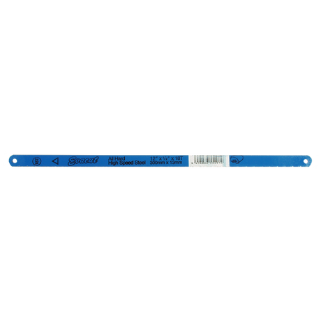EVACUT 18T HSS Hacksaw Blade for precise cuts in metal and tough materials, featuring 18 teeth per inch for efficiency.